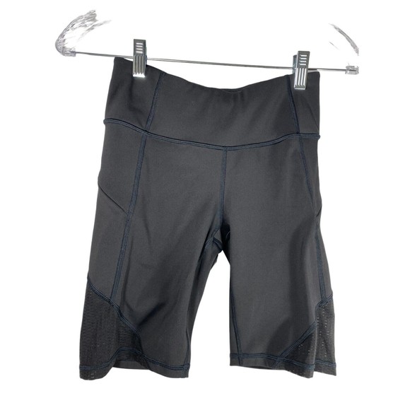 Athleta Women Size XXS Black Bike Shorts with 2 Side Zipper Pockets - Picture 1 of 14